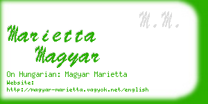 marietta magyar business card